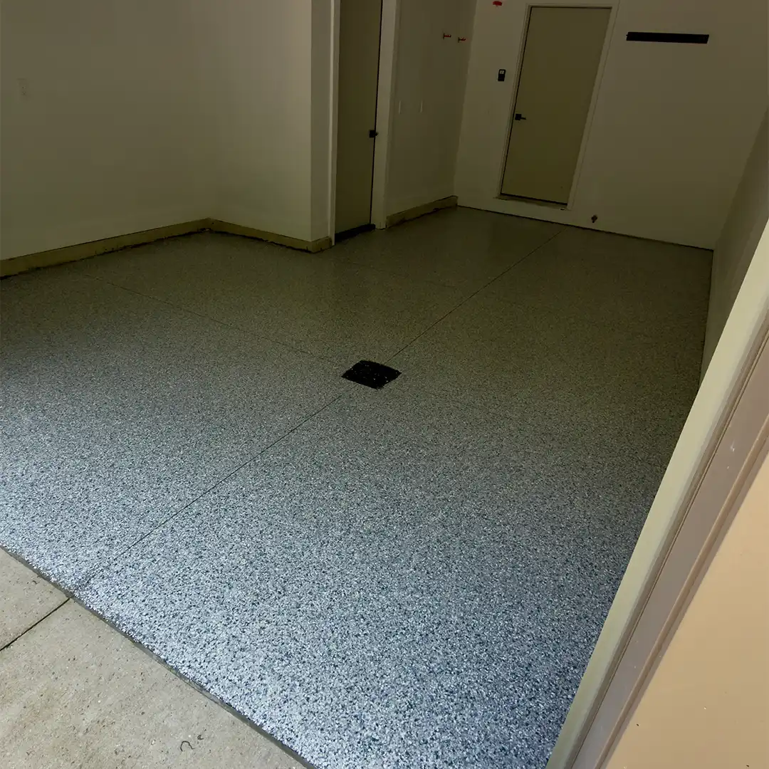 Epoxy floor coating by Veteran Pro Coating Northern Michigan