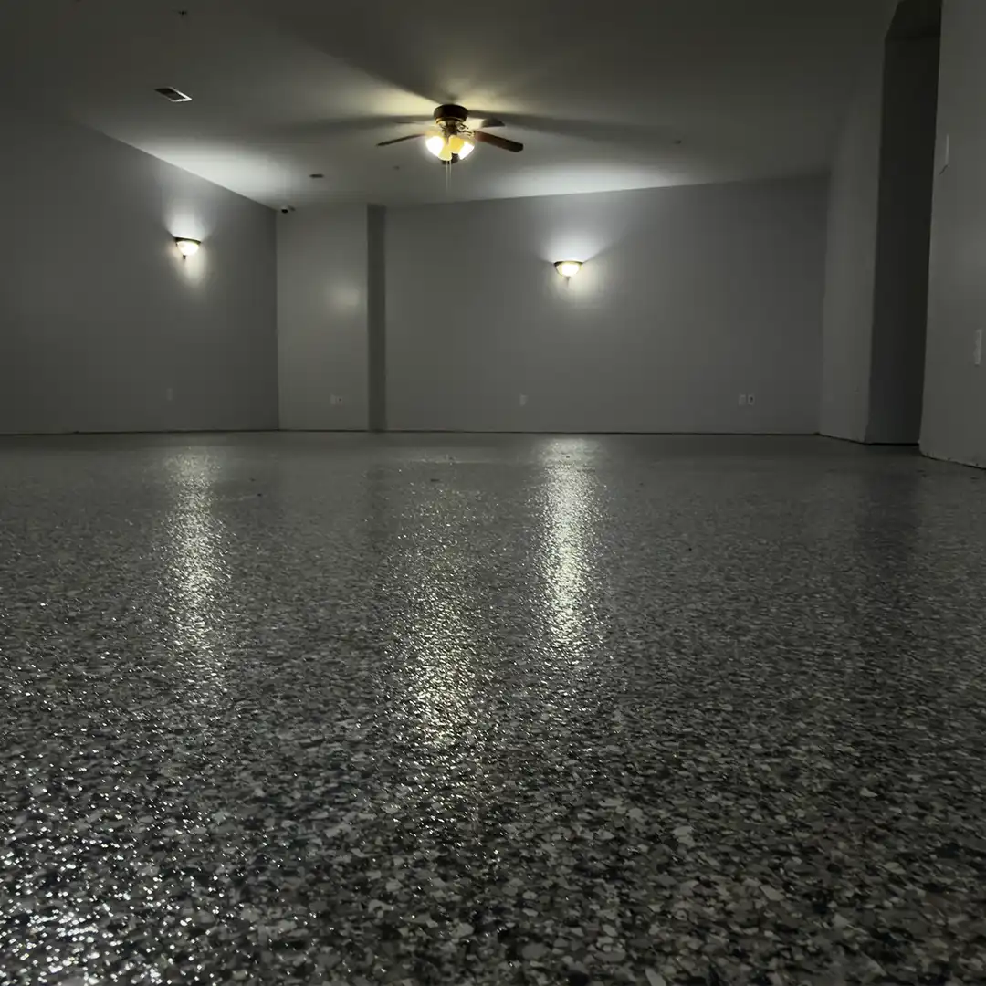 Flake floor coating garage Northern Michigan