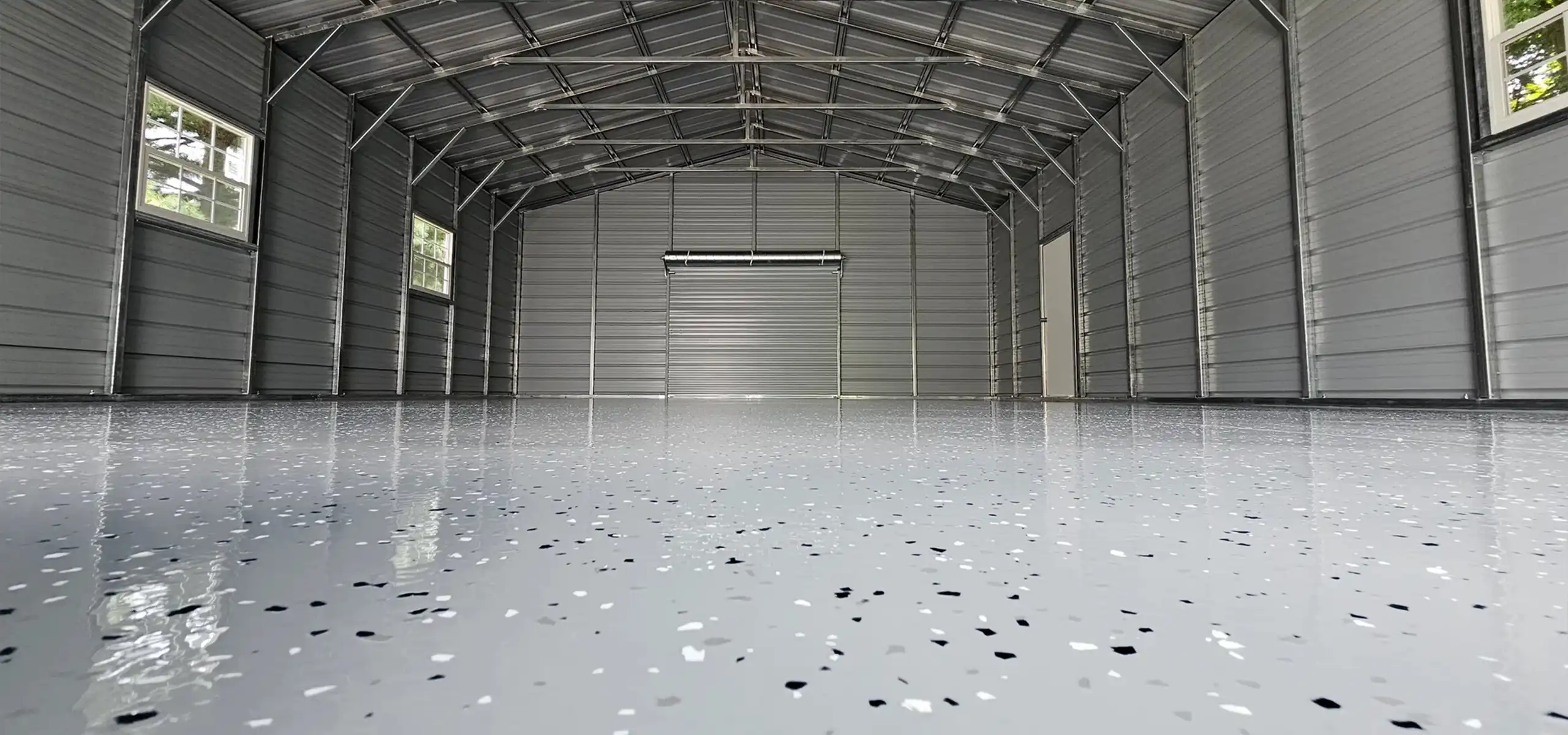 Durable concrete flooring for a Manistee industrial or working building