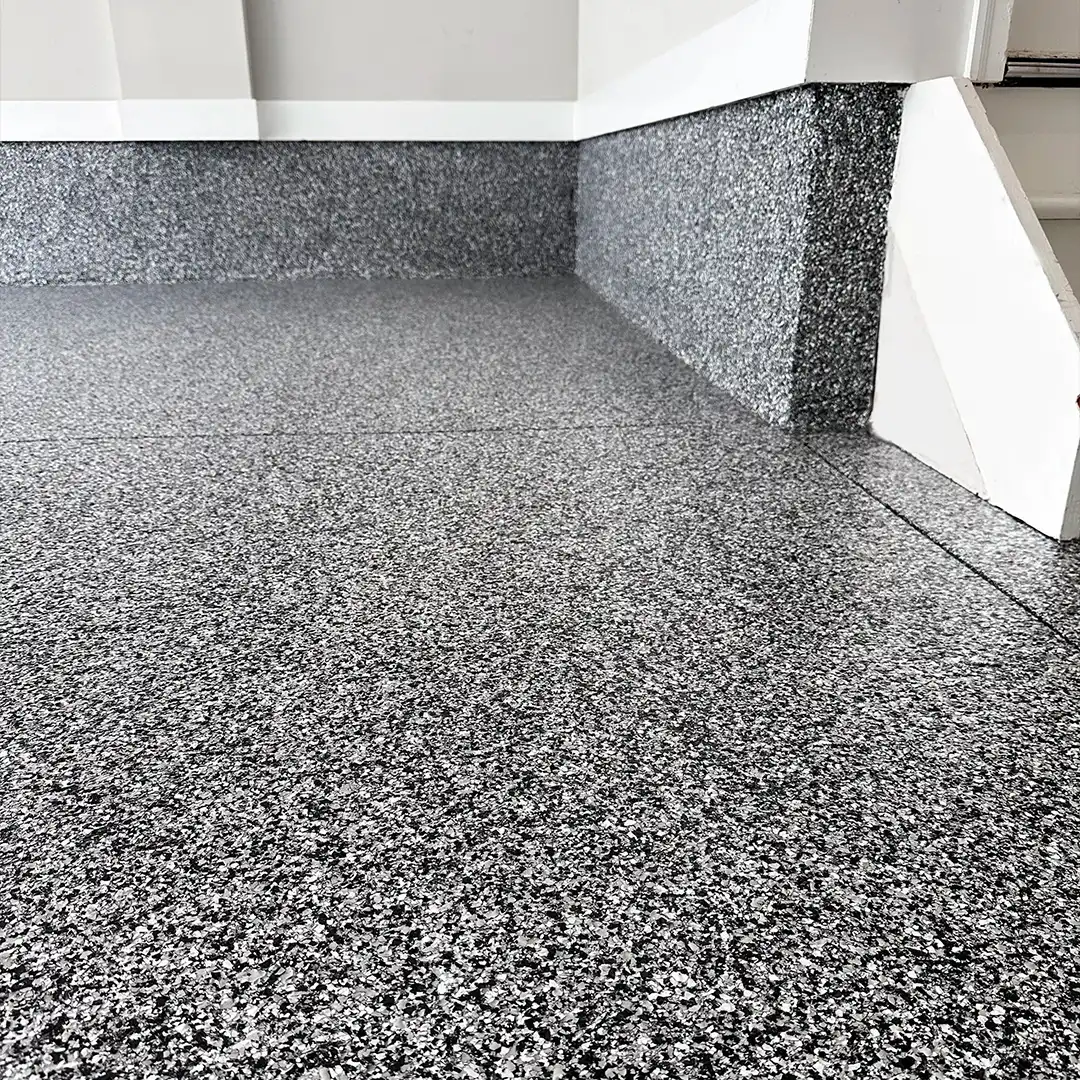 Detailed concrete coating installation by Veteran Pro Coating