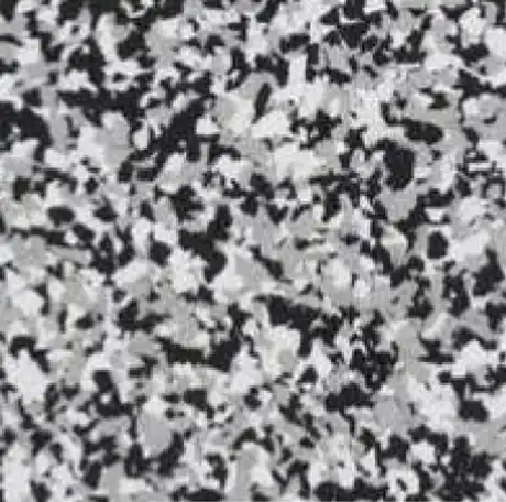 Neutral decorative flake floor coating color sample