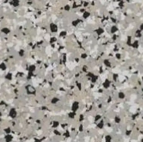 Decorative flake floor coating color blend sample