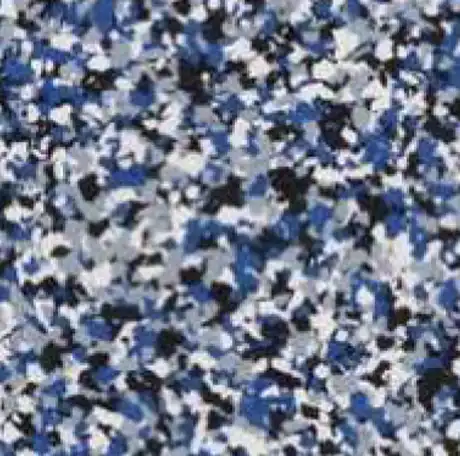 Custom decorative flake floor coating sample